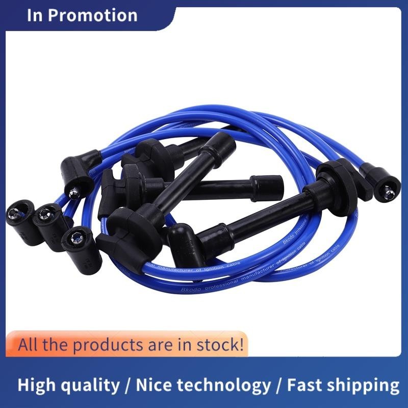 32700-pto-000 ชุดสายไฟหัวเทียน, สายไฟประสิทธิภาพสูงสําหรับ HONDA CIVIC del SOL 1992-2002 สีฟ้า