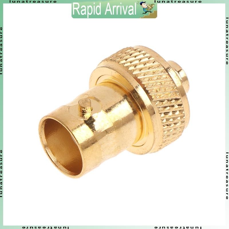 Lun แจ็ค BNC ชุบทองตรงถึงอะแดปเตอร์ขั้วต่อโคแอกเซียล RF ตัวเมีย SMA