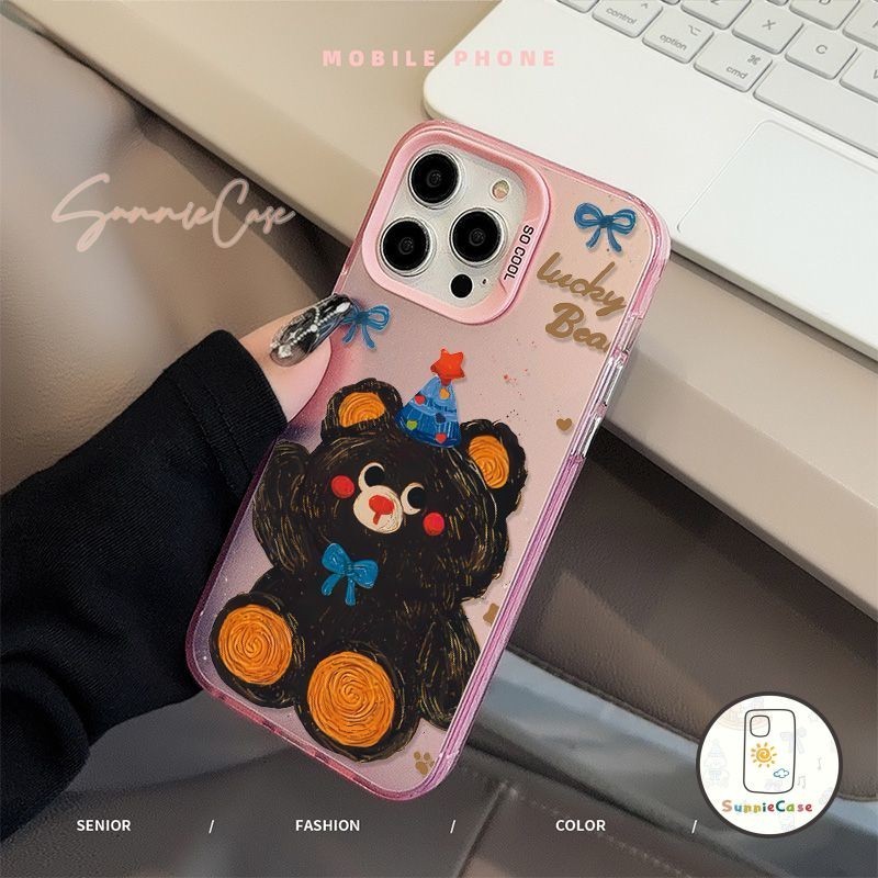 หมีนำโชค แฟชั่นดูเดิล เคส VIVO Y16 Y12 Y17 Y27s Y15 Y35 Y21s Y27 Y91 Y36 Y22s Y12s Y17s Y21 Y22 Y20 Y12i Y11 Y31 Y02