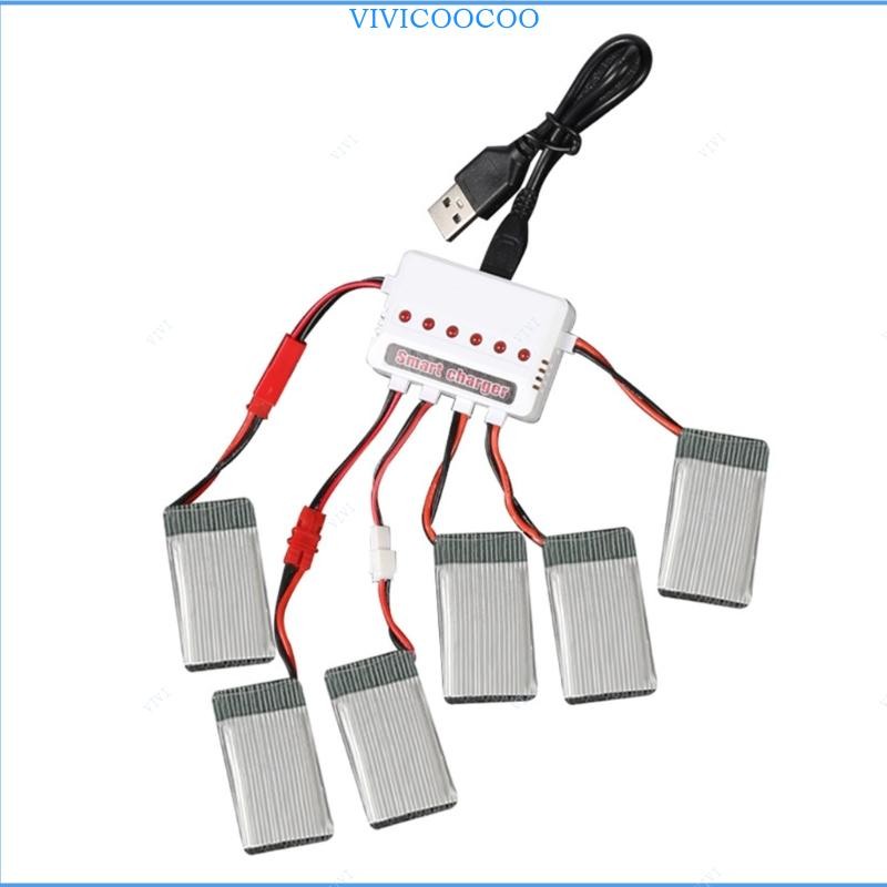 Vivi 6 in 1 เครื่องชาร์จสําหรับ RC Drones Part 3 7v XH2 54 XH4 0 JST ปลั๊ก