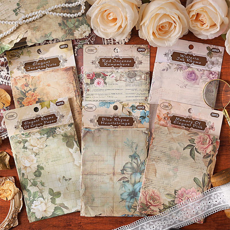 Qouzmo 30 ชิ้น/แพ็ค vintage เรือสําเภาภาพตัดปะกระดาษ [Qimeng Huajian Series]diy อุปกรณ์สมุดภาพไดอารี่กระดาษตกแต่ง bojo วัสดุเครื่องเขียนวางแผน
