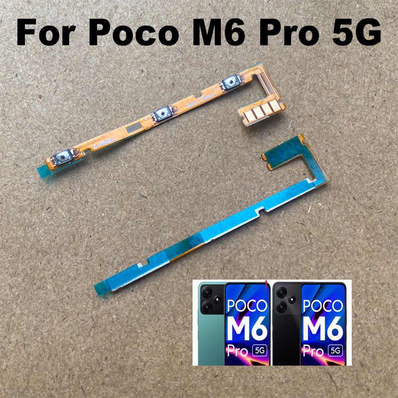 สําหรับ Xiaomi Poco M6 PRO 5G ปุ่มปรับระดับเสียง Flex Cable On Off ปุ่มปรับระดับเสียง Key Flex Cable
