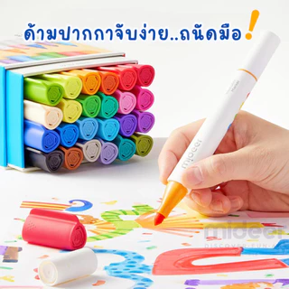 Mideer มิเดียร์ Dual Tip Markers ปากกาเมจิกแบบโปร่งแสง ลบได้ 2 ด้าน (MD4308,MD4309)