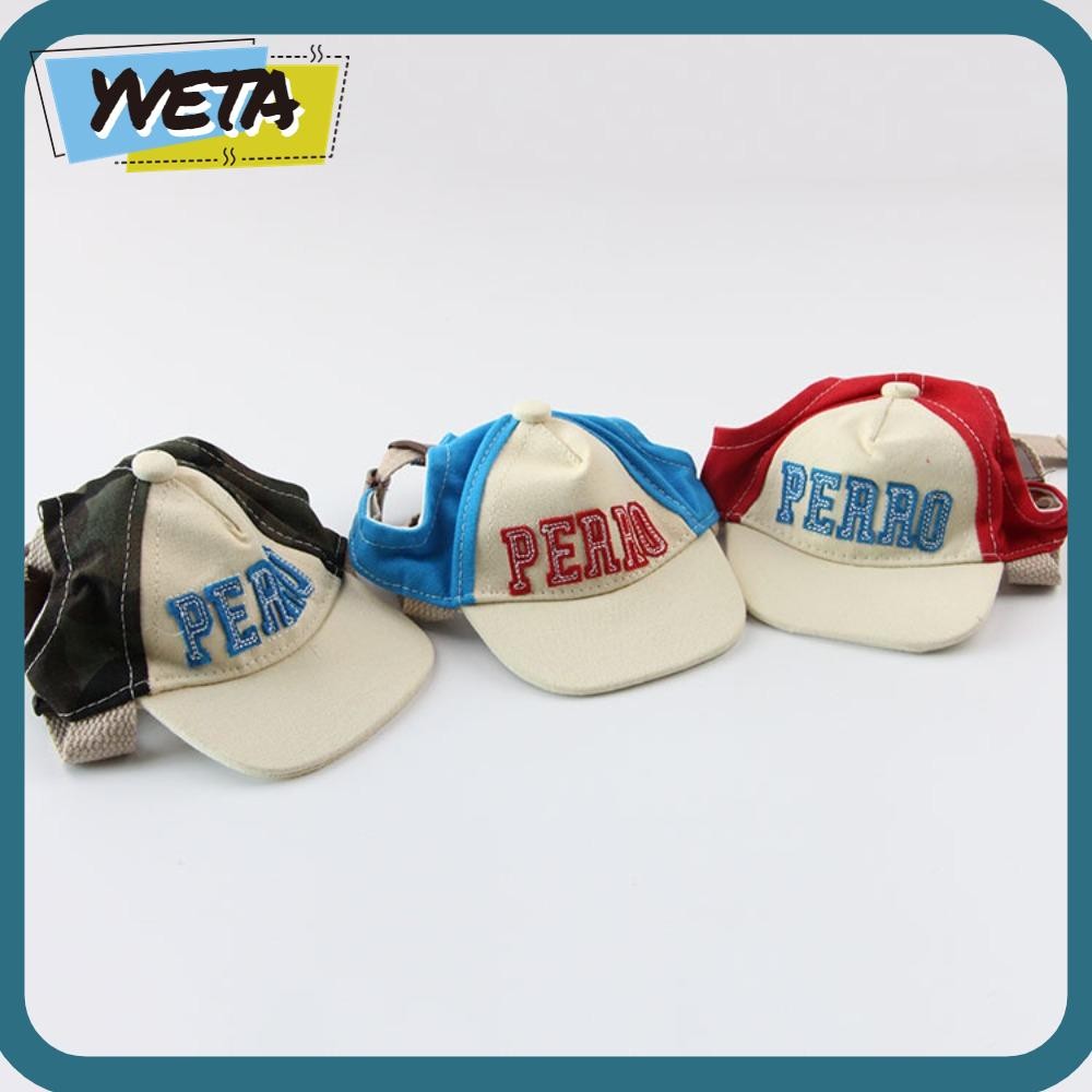 Yveta หมวกสุนัขสัตว์เลี้ยง, หมวกสัตว์เลี้ยงกีฬาผ้าใบระบายอากาศ, หมวก Sun Bonnet สัตว์เลี้ยงตัวอักษรอินเทรนด์
