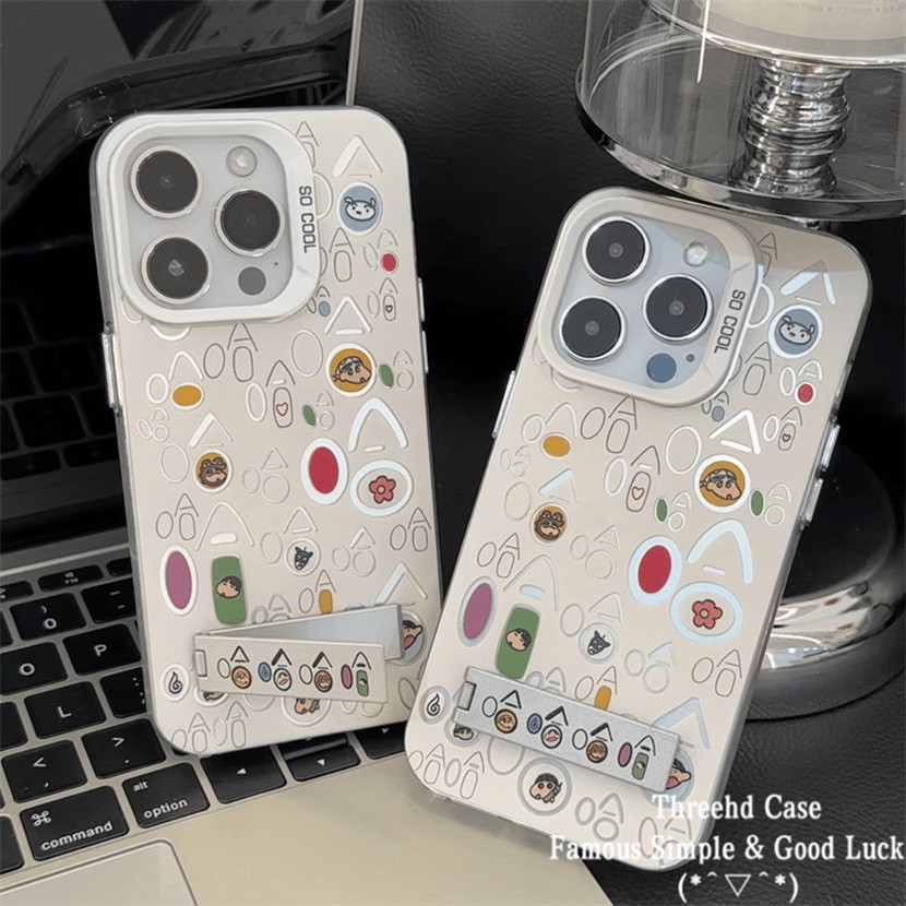 ปลอกสําหรับ Samsung S24 Ultra S24 Plus S23FE S23 Plus S23 Ultra S22 Ultra A20s A30 เลนส์ป้องกัน 2 in 1 กันชนผู้ถือน่ารักHahaข้อความกันกระแทกอะคริลิคปกแข็ง