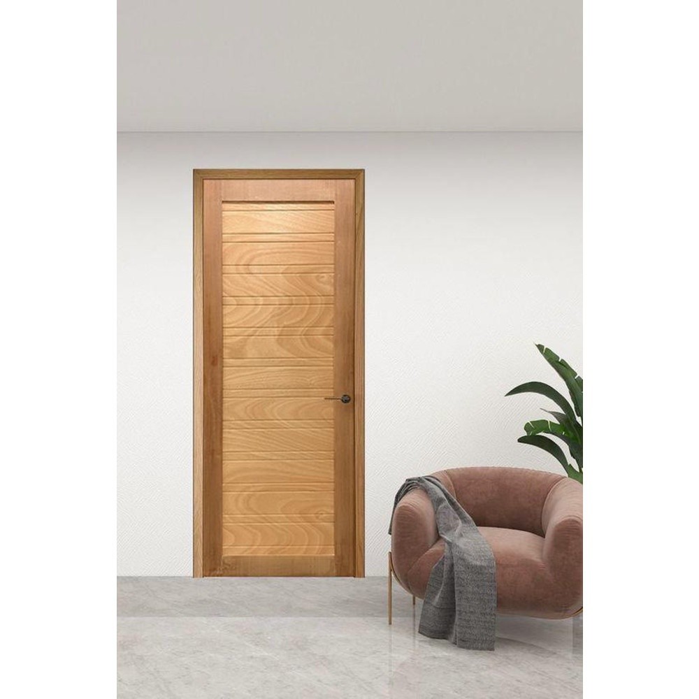 GlobalHouse GREATWOOD ประตูไม้จริงเอ็นจิเนียร์ MD59 V-DOOR 80x200ซม. สินค้าของแท้คุณภาพดี - รูปที่ 3