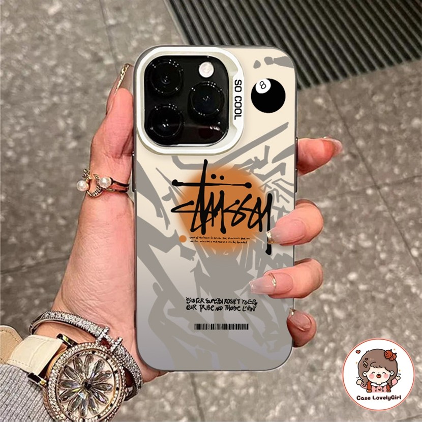 🔥ส่งจากไทย🔥 แบรนด์แฟชั่นสีดําแปดคู่ เคส IPhone 11 15 14 13 Pro Max XR พสัส13 12 Pro 7 8Plus SE X Xs Max Hard Case - รูปที่ 2