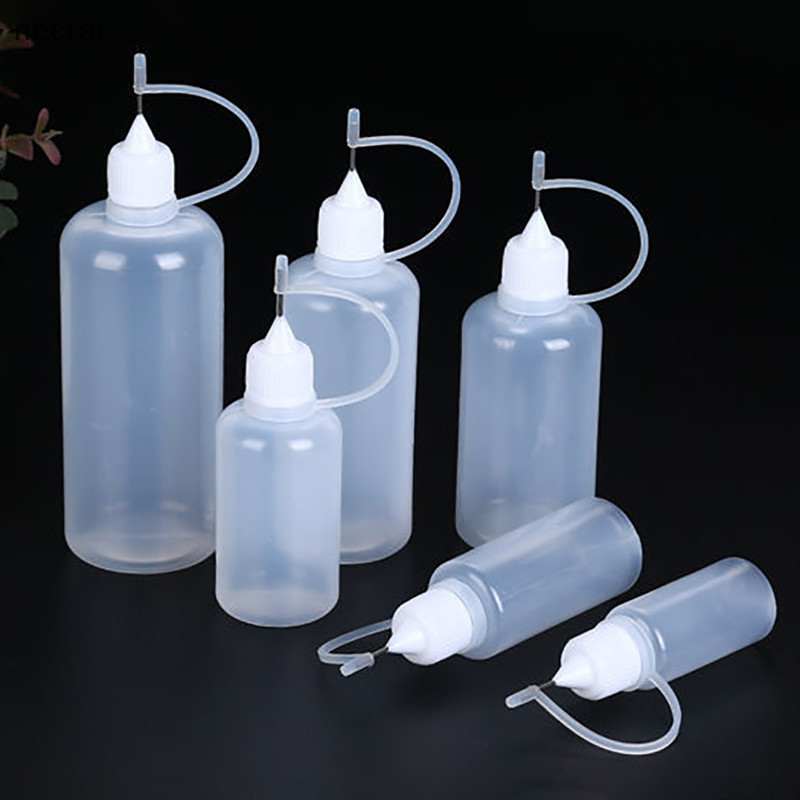 Tar 2/5PCS 5ml 10ml 20ml 30ml 50ml 60ml 100ml พลาสติก PE Squeezable Tip Applicator ขวดรีฟิล Dropper พร้อมปลายหมวกสําหรับกาว N