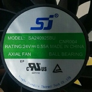 เอสเจ บน240925BU 9225 24V 0.55A 9 ซม. พัดลมรุนแรง Inverter Fan Booster