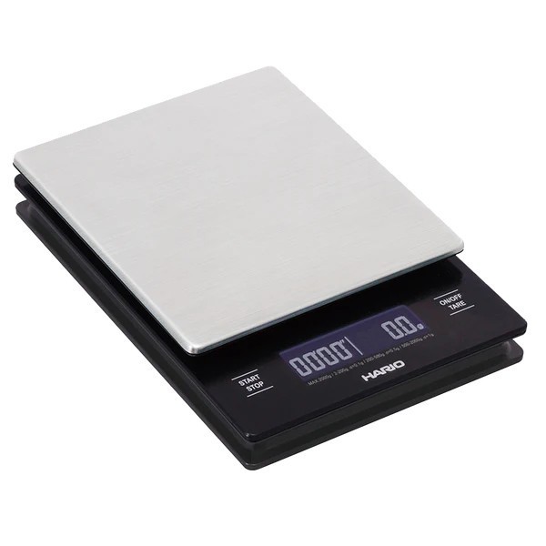 ชั่งตวง เครื่องชั่งดิจิตอล สำหรับดริปกาแฟ HARIO V60 Metal Drip Scale VSTN-2000B, VSTMN-2000HSV