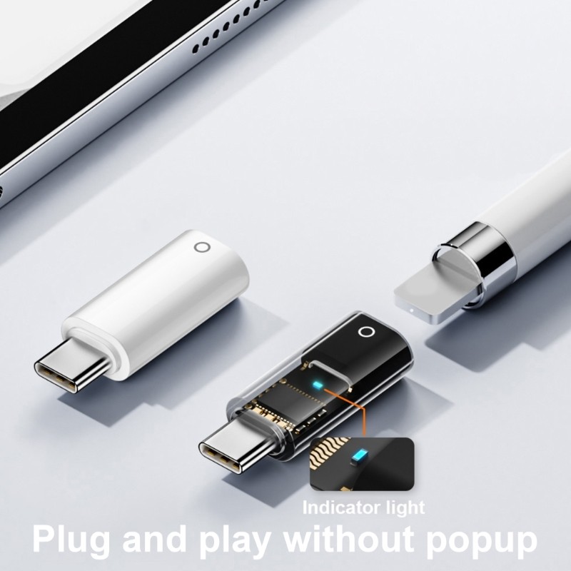 Kiss USB C ตัวแปลงการชาร์จปากกาชายกับหญิงสําหรับแพดดินสอ 1st