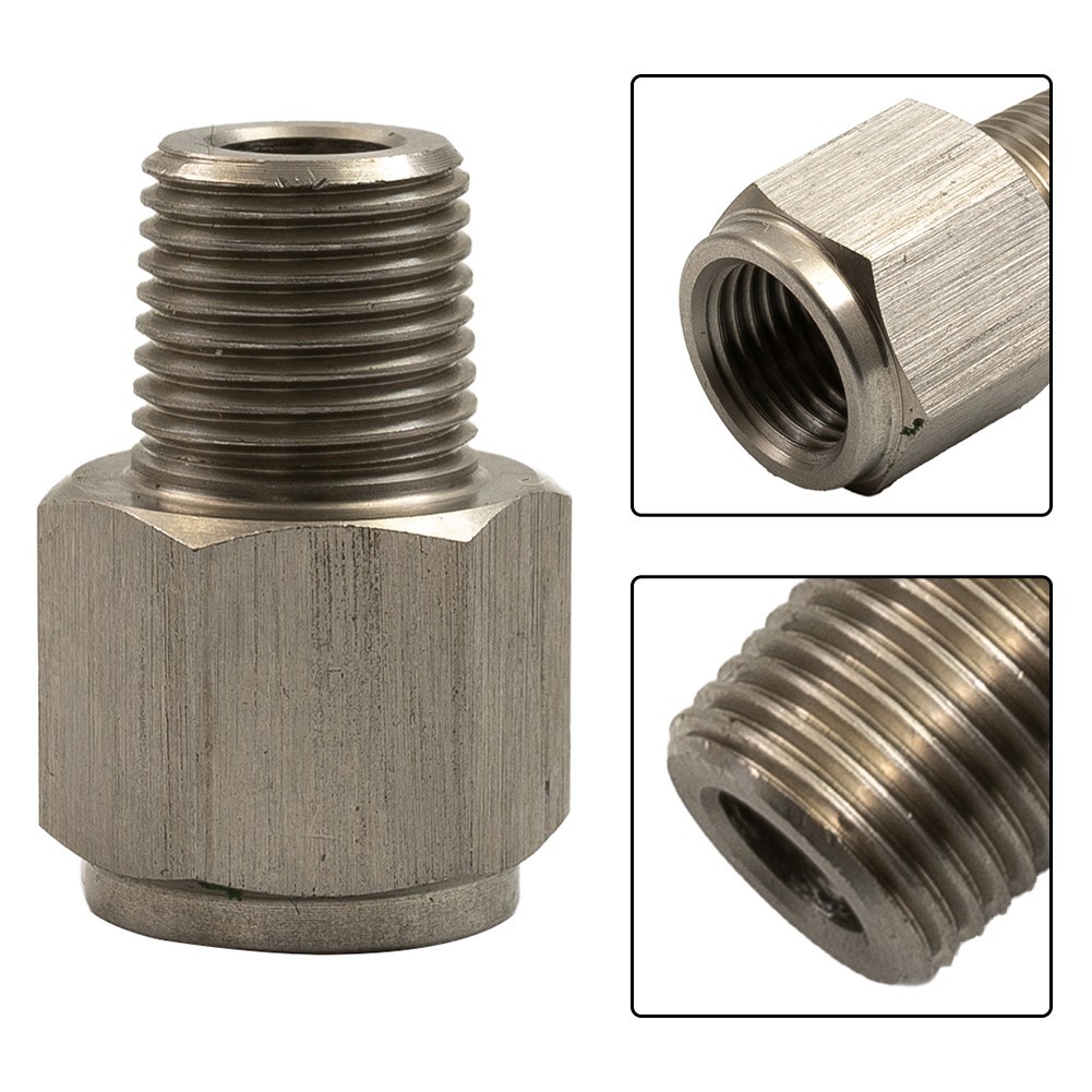 [Anna] 1/8" NPT Male to M10x1.0 Female Stainless Steel Oil Pressure Gauge Adapter