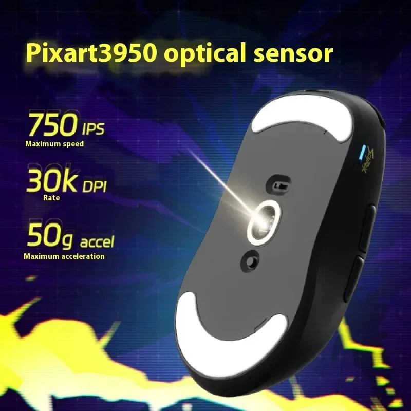 Scyrox V8 ไร้สาย pixart 3950 เมาส์น้ําหนักเบา 8K เซ็นเซอร์