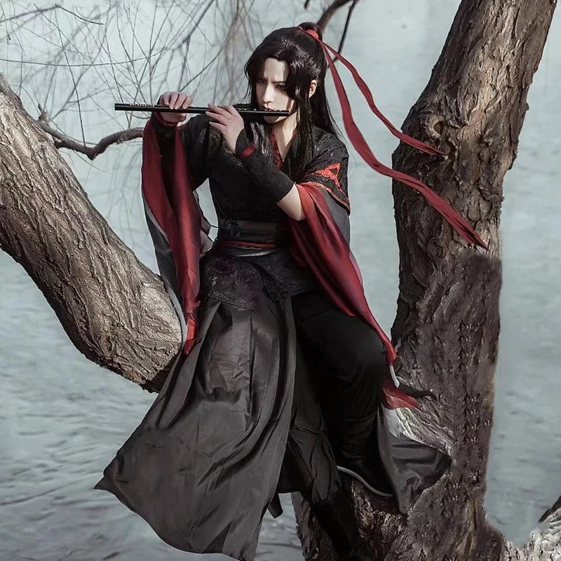 ร้อนคอสเพลย์ Wei Wuxian คอสเพลย์ Mo XuanYu เครื่องแต่งกายอะนิเมะปรมาจารย์แห่งการเพาะปลูกปีศาจคอสเพลย์ Mo Dao Zu Shi เครื่องแต่งกายผู้ชาย