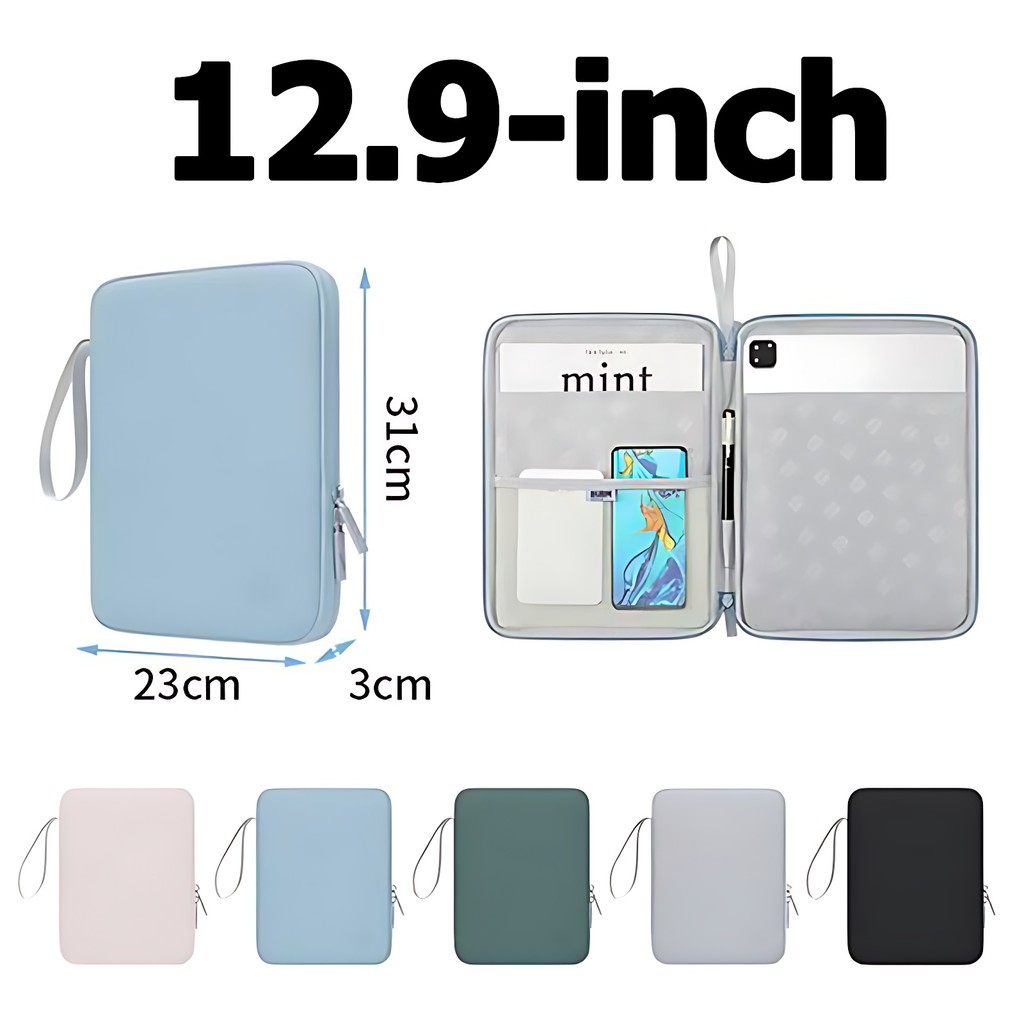 กระเป๋าใส่แทปเล็ต ซองใส่โน๊ตบุ๊ค 10.9นิ้ว / 12.9 นิ้ว กระเป๋าแล็ปท็อป Notebook bag กระเป๋าใส่ไอแพด แท็บเล็ต โน้ตบุค เคส กันกระแทก กระเป๋า แอปเปิล  ซัมซุง หัวเว่ย ขนาด ราคา ถูกที่สุด ดีลบีเคเค แกลเลอรีภาพที่ 6