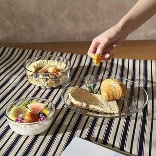 Ocean จานลึก 9 นิ้ว (6ใบ) Assurance Deep Plate P00304 โอเชียน จานแก้ว จานอาหาร