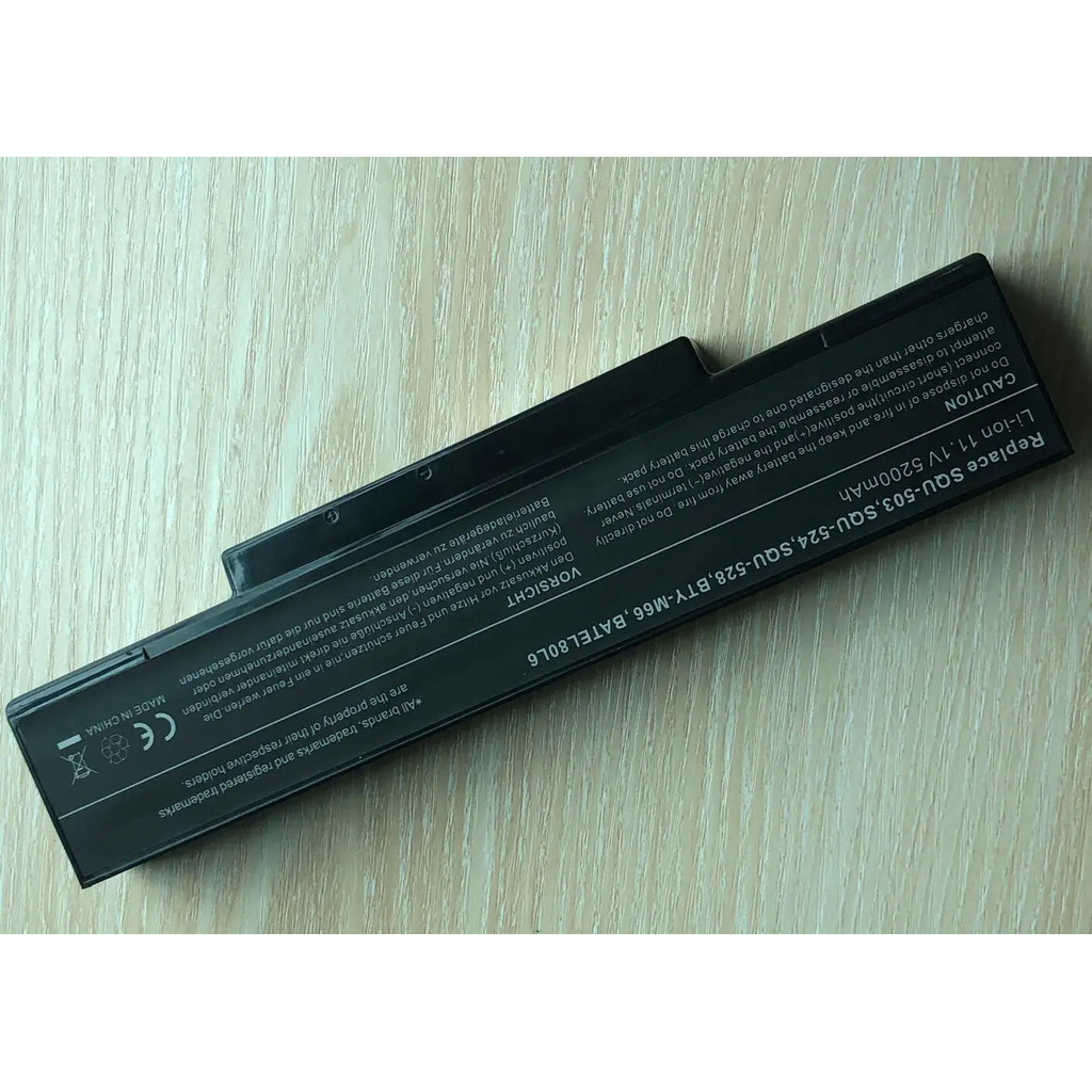 แล็ปท็อป Battery For MSI BTY-M66 SQU-528  MSI M655 M660 M662 M670 M677 CR400 PR600 PR620 GX400 GX600