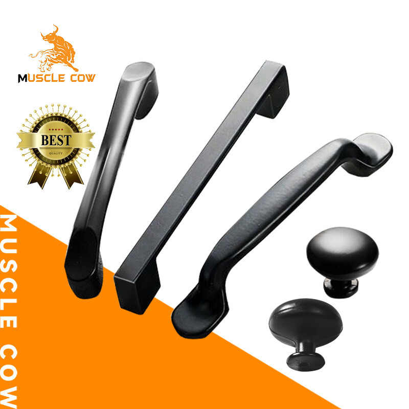 MUSCLE COW มือจับประตู ชุดดำ หลากหลายสไตล์ ตู้ ฮาร์ดแวร์ ลูกบิดลิ้นชัก ตู้เสื้อผ้าดึง คณะรัฐมนตรีดึง มือจับประตู