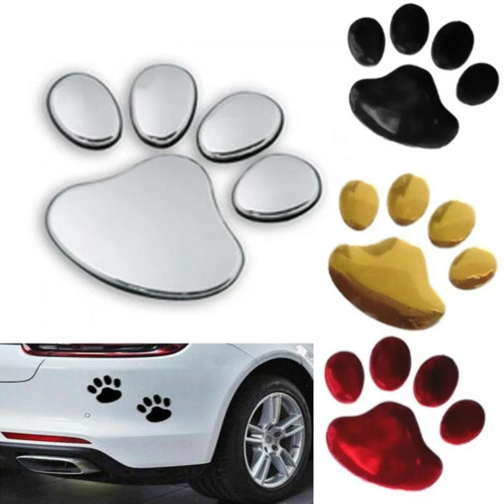 สติ๊กเกอร์ติดรถ Cool Bear Puppy Footprints - กันน้ํา มีกาวในตัว ป้องกันรอยขีดข่วน สเตอริโอ 3 มิติ - สําหรับตัวรถ กระจกมองหลัง หน้าต่าง กันชน - ตกแต่งภายนอกของรถจักรยานยนต์