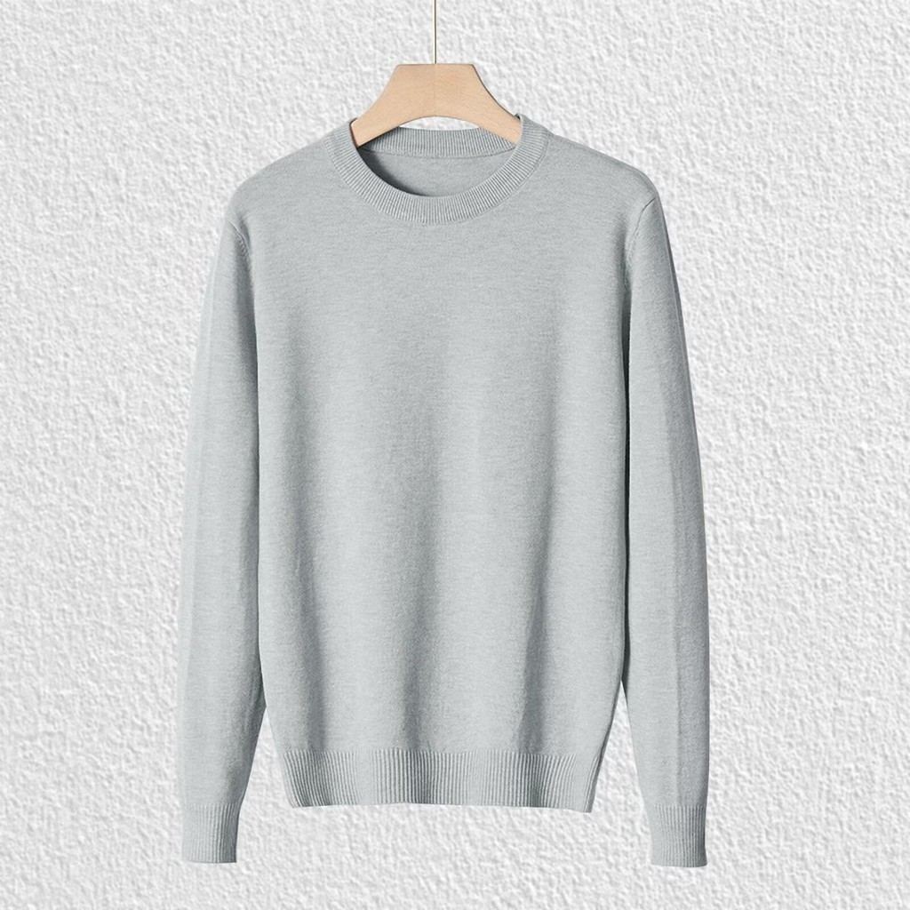 EERSHENSHI เสื้อกันหนาวผู้ชายเสื้อสเวตเตอร์พรีเมี่ยมคอกลมสไตล์ญี่ปุ่นสำหรับผู้ชายและผู้หญิง ซักด้วยเครื่องได้ - รูปที่ 3