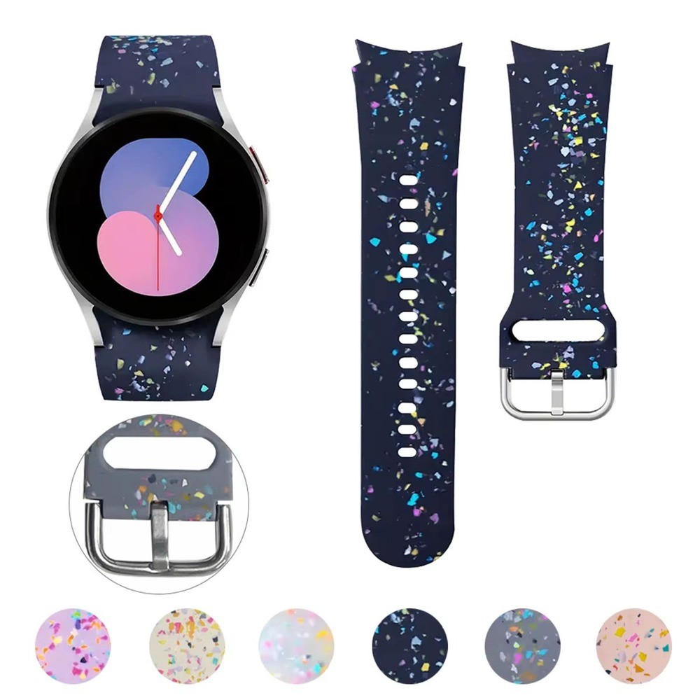 Quick fit Starlight Sport สําหรับ Samsung นาฬิกา 7/FE/6/5/4 40 44 มม.ไม่มี Gap สายซิลิโคนอ่อนนุ่มสําหรับ Galaxy Watch 6 4 คลาสสิก 47 43 มม.46 42 มม.