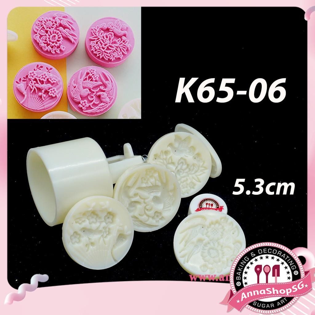 MID-AUDUMN MOLD 65G ดอกไม้กลม K65-06