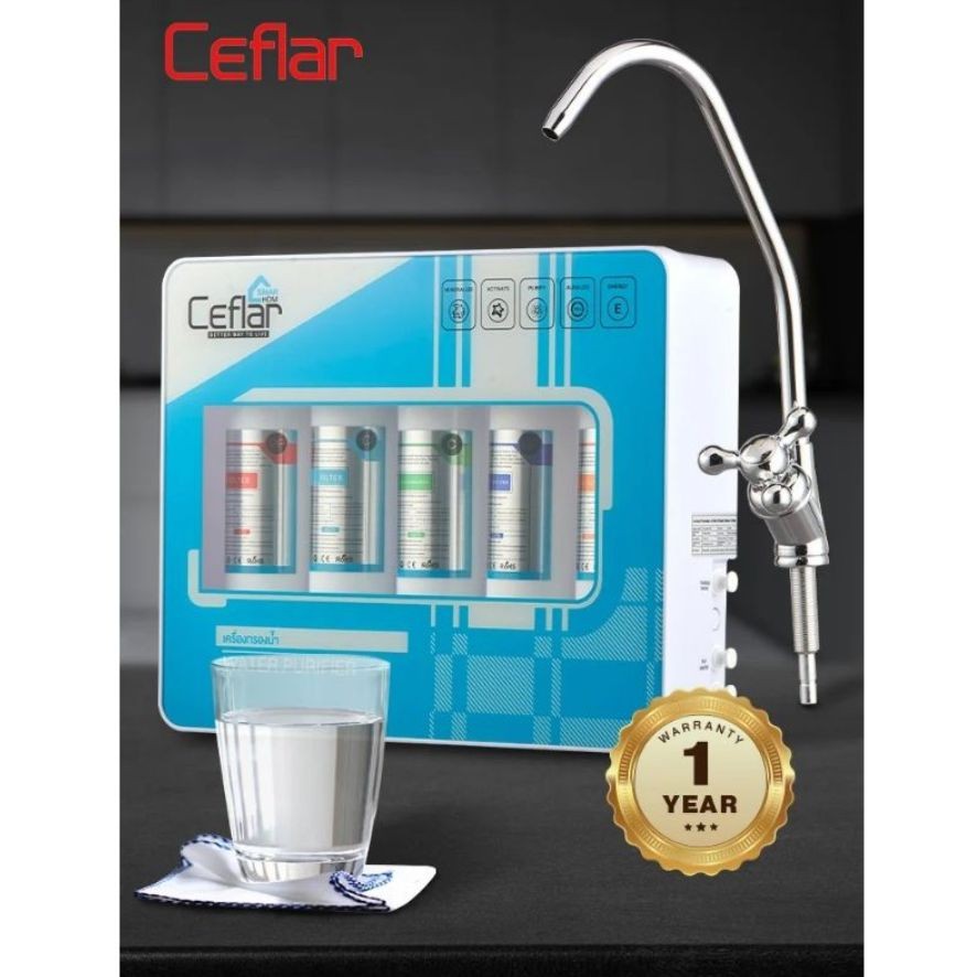 เครื่องกรองน้ำ Ceflar รุ่น CWP-01 / CWP-02 เครื่องกรองน้ำสะอาด 5 ขั้นตอน กรองน้ำปะปาให้สะอาด บริสุทธ