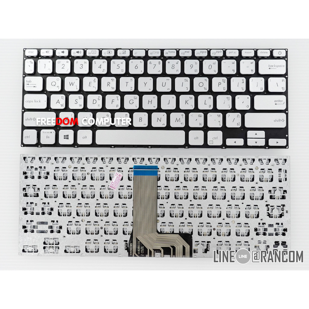 คีย์บอร์ด ASUS Vivobook X412F X412FA X412U X412UB X412UA X412D X412 (สีเงิน Silver) KEYBOARD
