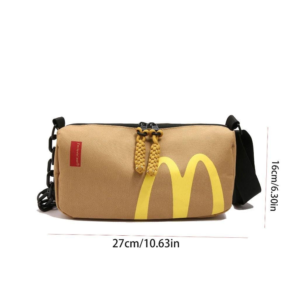 Riverstone McDonalds Bag, Cartoon Waterproof Starbucks Bag, Casual Handbag Cute Letter KFC Crossbody Bag Women