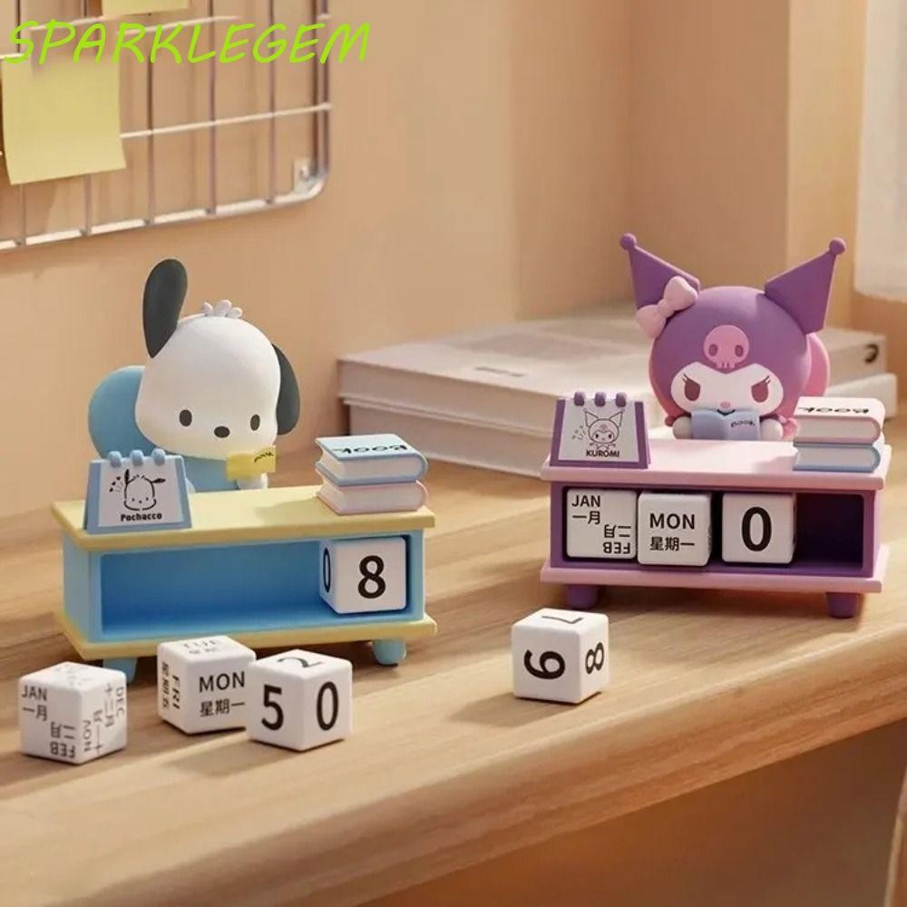 Sparklegem เครื่องประดับตั้งโต๊ะ, Pacha Dog น่ารักโต๊ะปฏิทิน Series เครื่องประดับ, เด็กของขวัญวันเกิด Pochacco Kuromi การ์ตูนวันเกิดของขวัญปีใหม่เด็ก