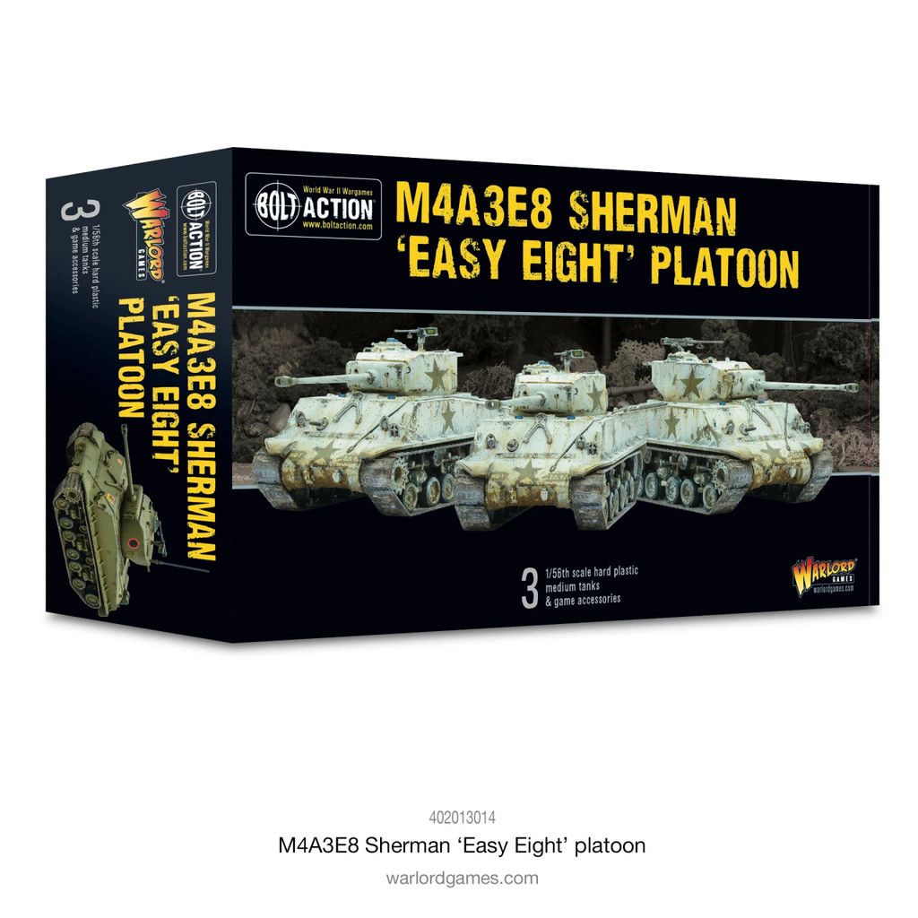 [WARLORD GAMES] BOLT ACTIONS: M4A3E8 Sherman Easy Eight Platoon โมเดล