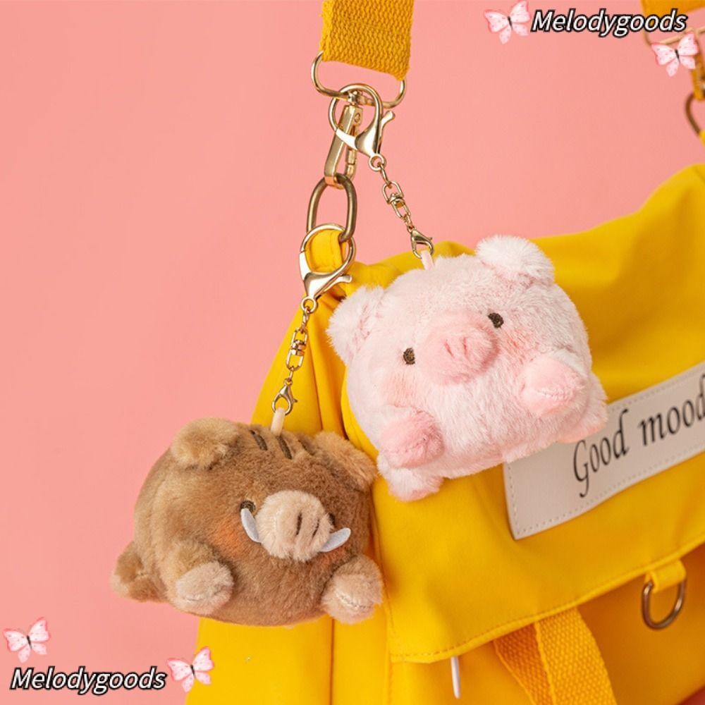 Melodg พวงกุญแจตุ๊กตาสัตว์, Kawaii Diy Piko PigDoll จี้, กระเป๋าอุปกรณ์เสริมแฟชั่นยัดตุ๊กตาพวงกุญแจ