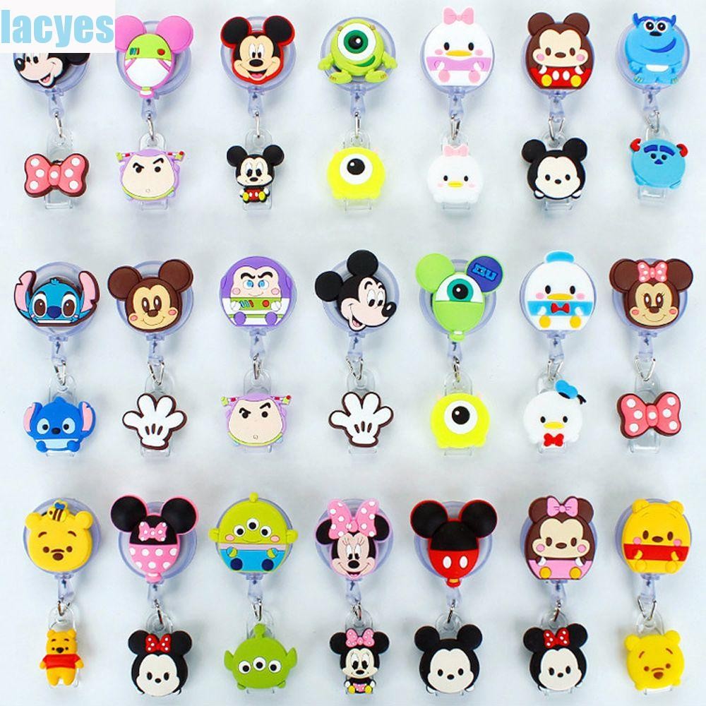 Lacyes Mickey Minnie Students ที่วางป้ายน่ารัก ที่ใส่บัตร ป้ายชื่อ คลิปหนีบบัตรประจําตัวการ์ตูน