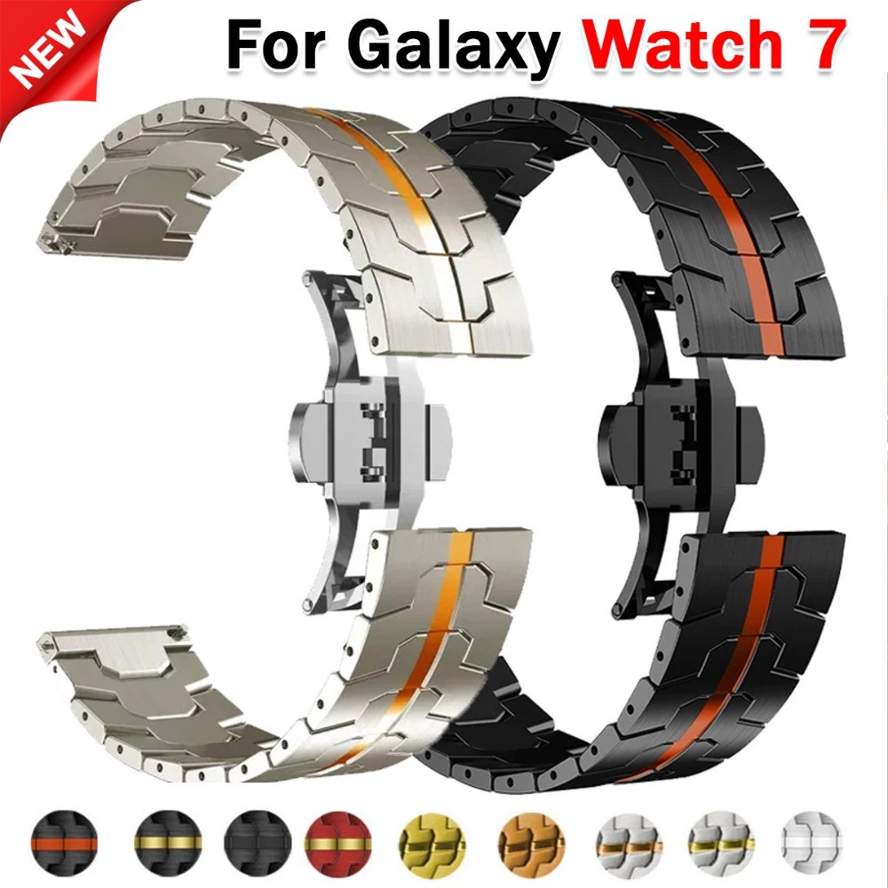 20 22 มม.ผู้ชายผู้หญิงโลหะพับ Clasp Galaxy สําหรับ Samsung Galaxy FE/7/6/5/4 40 มม.44 สําหรับคุณภาพสูงสายสแตนเลสนาฬิกา 6 4 คลาสสิก 43 47 มม.