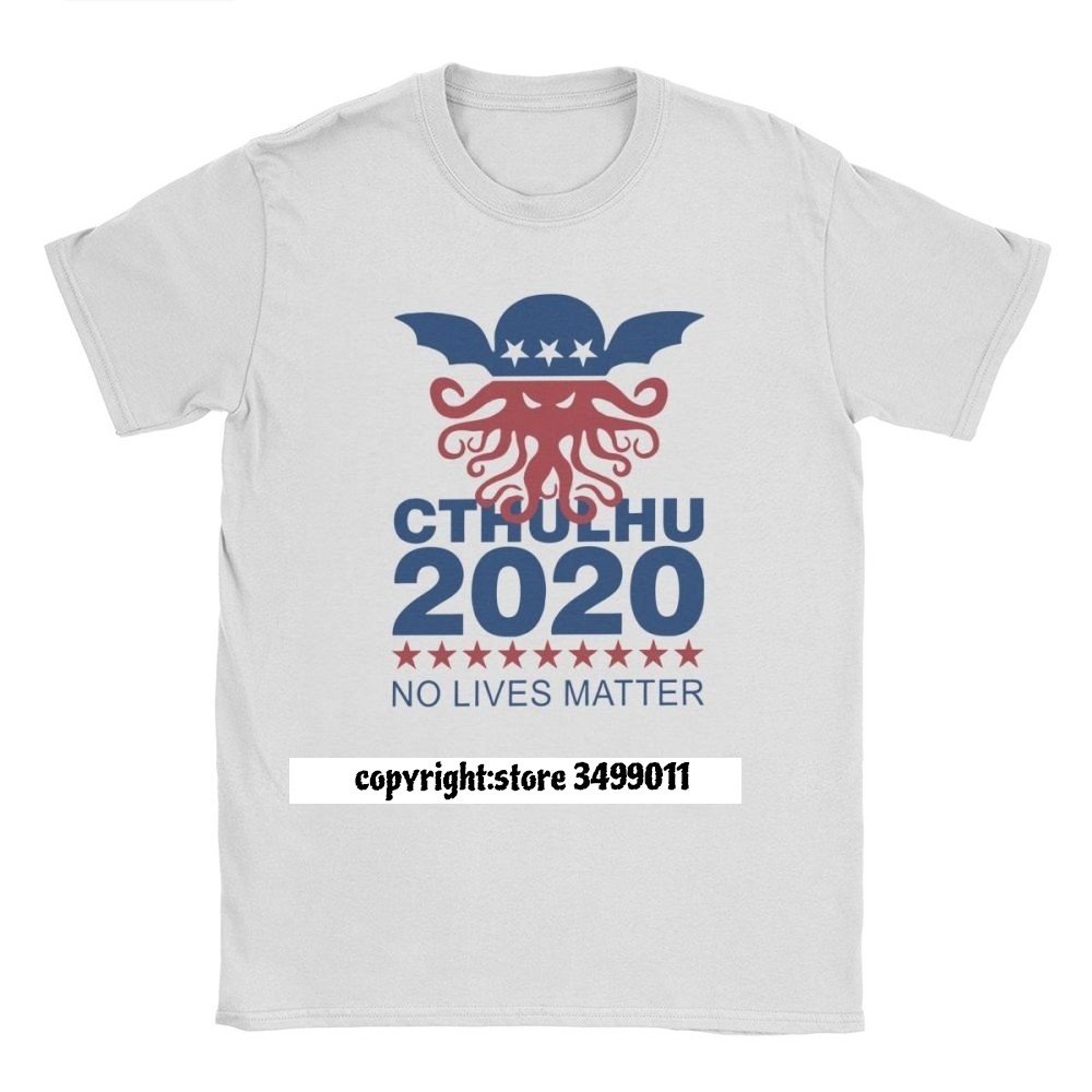 Call Of Cthulhu ไม่มี Lives Matter เสื้อยืดผู้ชายสหรัฐอเมริกา President Trump เสื้อผ้า Tee เสื้อลูกเ