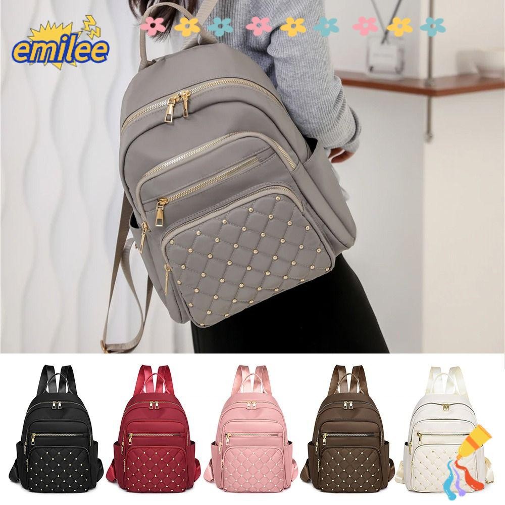 กระเป๋านักเรียน เอมิลี กระเป๋าสะพายความจุขนาดใหญ่กันน้ําอเนกประสงค์สวมใส่มัลติฟังก์ชั่น้ําหนักเบากระเป๋าเป้สะพายหลังขนาดเล็กโรงเรี