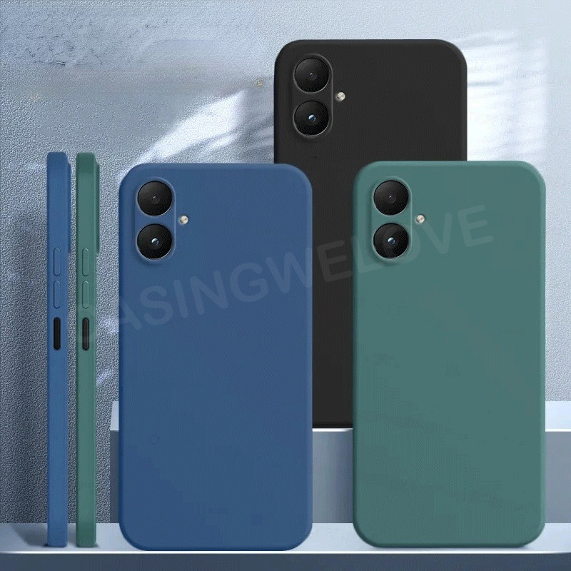 แฟชั่นสแควร์ซิลิโคนเหลวสําหรับSamsung Galaxy A06 A07 4G 2025 Samsung Galaxy A05 A04 A06 A 06 A05s A07 LTE A17 4G 5G TPUกันกระแทกคู่เคสโทรศัพท์