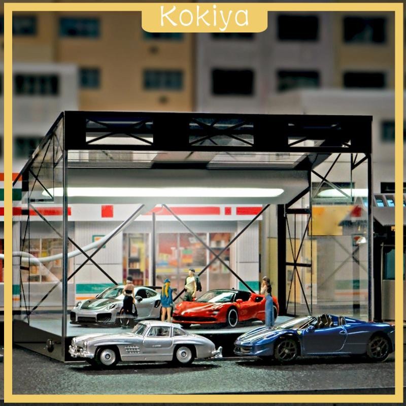 [เปลือก] 1/64ที่จอดรถฉากแสดงกรณีที่มีไฟคอนเทนเนอร์รุ่นรถโรงรถ