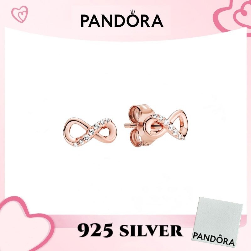 เครื่องประดับกำไลข้อมือเงินแท้100% PANDORA S925จี้รูปอินฟินิตี้