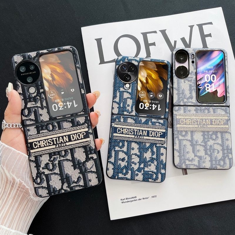สําหรับ OPPO Find N3 Flip Classic Vintage ตัวอักษรผ้าออกแบบหัตถกรรมที่ไม่ซ้ํากันกันกระแทกเคสโทรศัพท์สําหรับ OPPO Find N2Flip พับกลับโทรศัพท์ฝาครอบป้องกัน