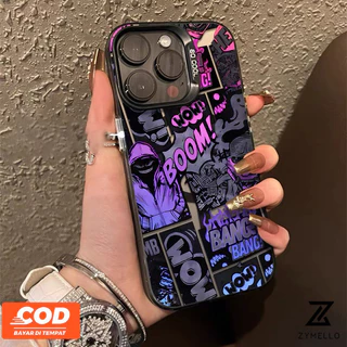 สําหรับ OPPO Reno16F 16Pro 15F 15ProMax 14F 14Pro 13F 13Pro 12F 12Pro 11F 11Pro 10Pro 8T 8Z 7Z 6Z การ์ตูน Graffiti Cool แฟชั่นกันกระแทก TPU โทรศัพท์ Cas