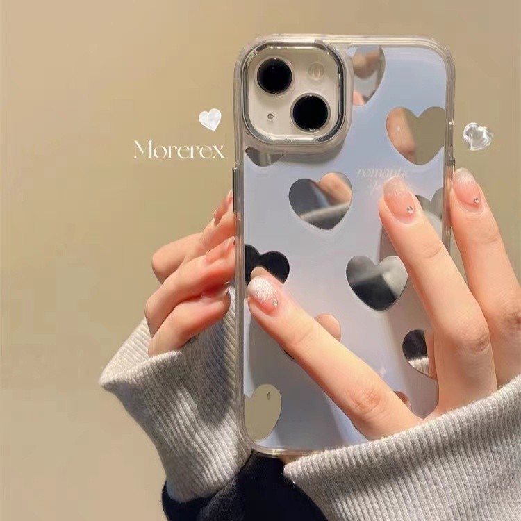 กระจกแต่งหน้านุ่มโปร่งใสกรณี Anti-Fall เคสโทรศัพท์สําหรับ iPhone 16 Promax 15 Promax 12 13 Mini 14plus 11 Pro Max X XS XR XS Max 7 8 plus Se2020