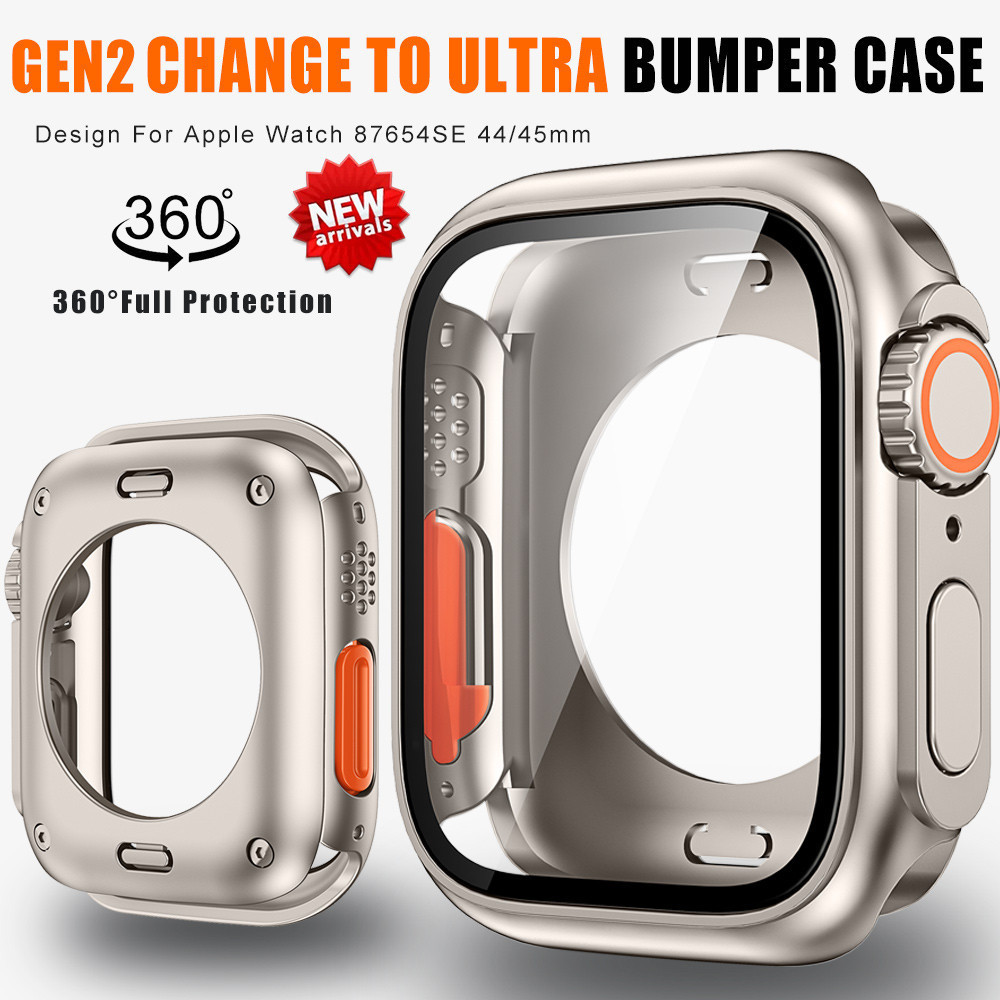 360 กระจกนิรภัยป้องกันหน้าจอสําหรับ Apple Watch 42 มม.46 มม.I-Watch Series S10 40 42 มม.46 มม.