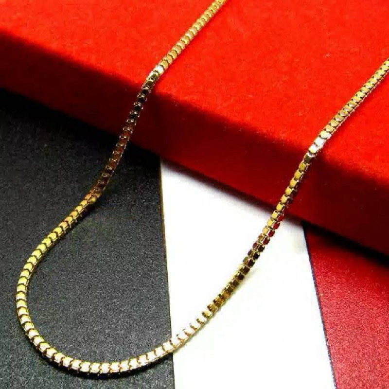 MILANO GOLD TITANIUM NECKLACE ANTI-RUST สําหรับผู้ชายและผู้หญิงของแท้ 100% MILANO
