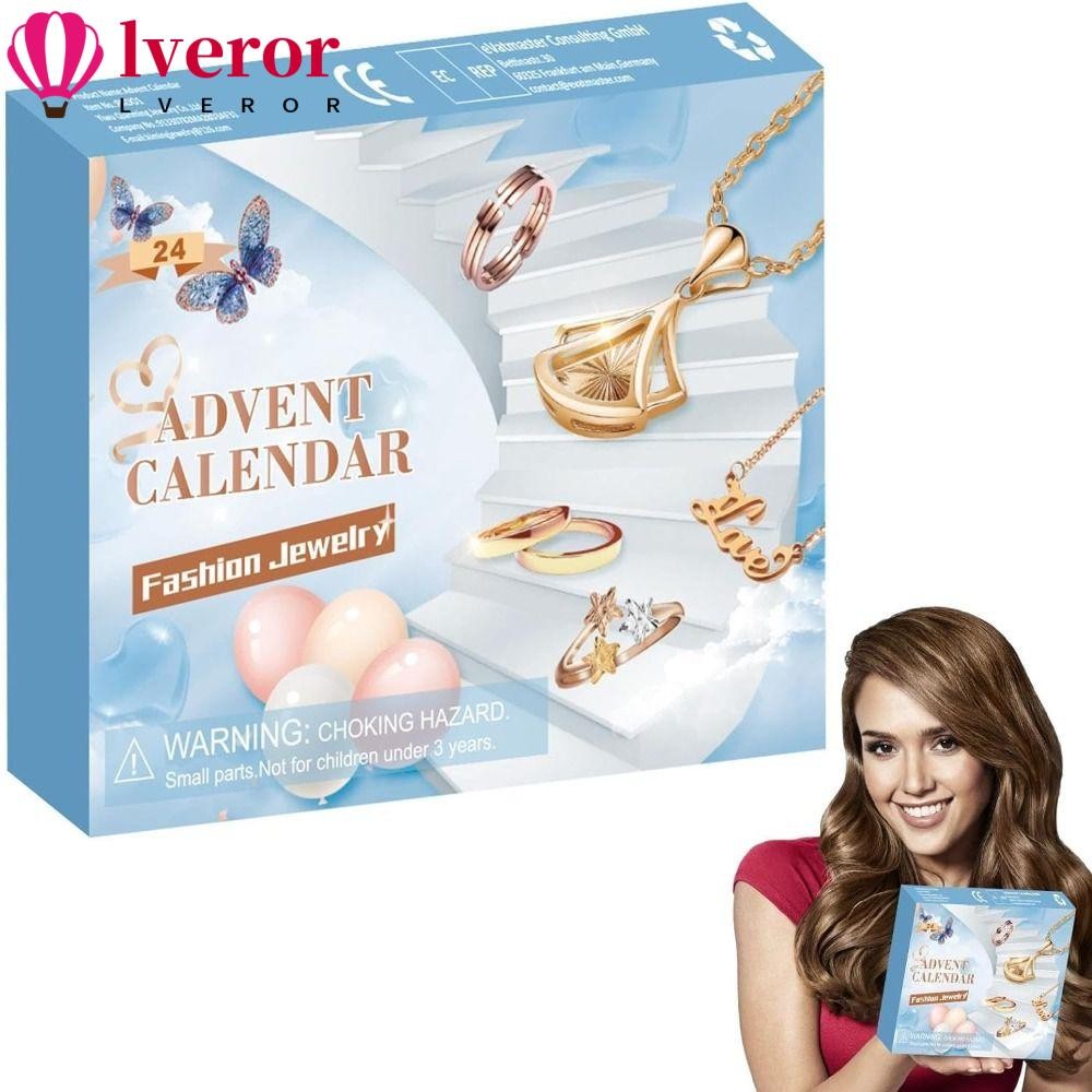 Lveror Advent Calendar, 24 Days Bracelets Christmas Gift Box, Creative Jewelry Counting Calendar Kids Gift
