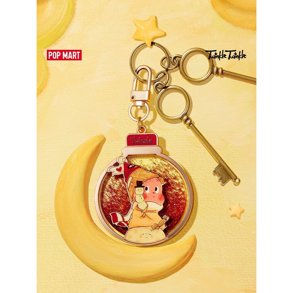 Popmart ของแท้ Wre Are Twinkle Key chain Pendant ของเล่นศิลปะอย่างเป็นทางการของขวัญวันวาเลนไทน์