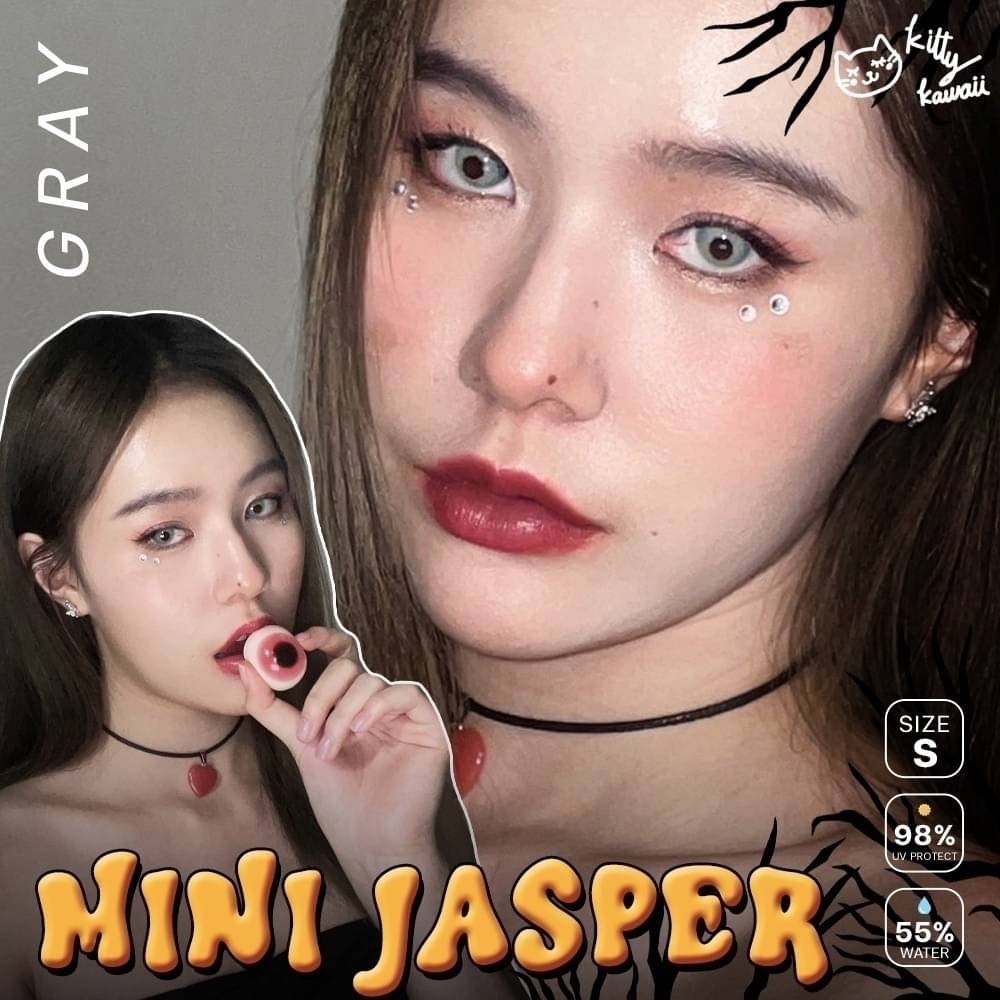 🔥คอนแทคเลนส์ ❤️Size : S❤️ รุ่น Mini Jasper (kittykawaii) สี : Brown / Gray