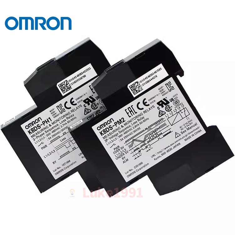 Omron รีเลย์ลำดับสามเฟส K8DS-PH1 K8DS-PM2 K8AK-PM2 PA2 001 PH1 LS1