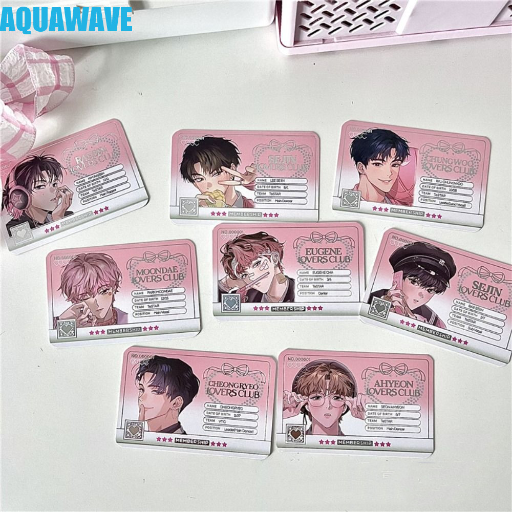 Aquawave 8 ชิ้น Debut หรือ Die Lomo Card, ตัวการ์ตูนความละเอียดสูงเกาหลีอะนิเมะแฟนการ์ด, โปสการ์ดการ์ดอะนิเมะ 3 นิ้วการ์ตูน 3 นิ้วการ์ดขนาดเล็ก Ins Star Chasing
