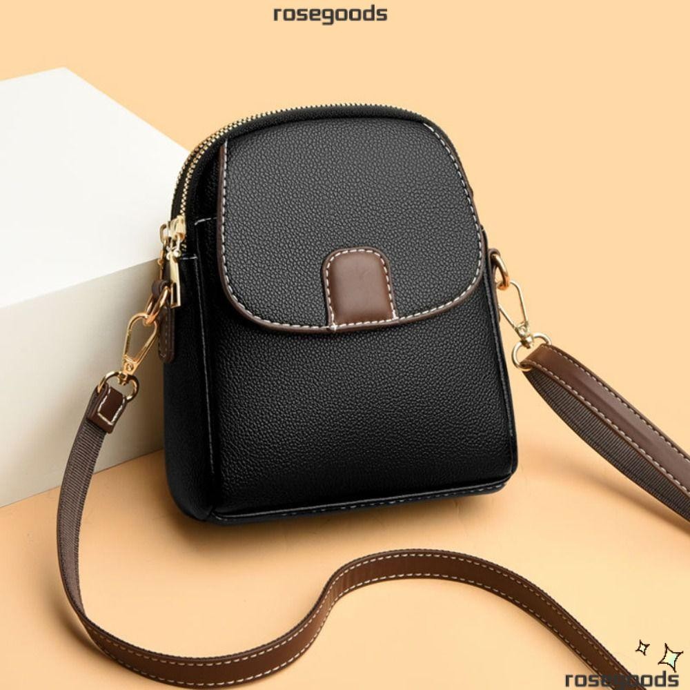 กระเป๋าสะพาย ROSE, กระเป๋าหนัง Mini Crossbody, กระเป๋าแฟชั่น Casual Square Bag Women